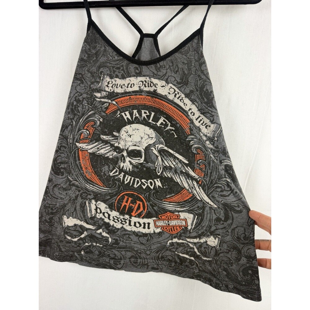 Harley Davidson Motorcycle Passion Love to Ride Ride to Live Montana Cami Tank